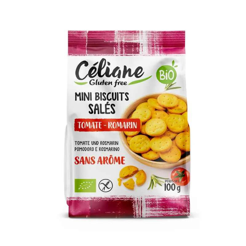 Celiane bezlepkové chrumkavé krekry paradajky, rozmarín 1×100 g, krekry