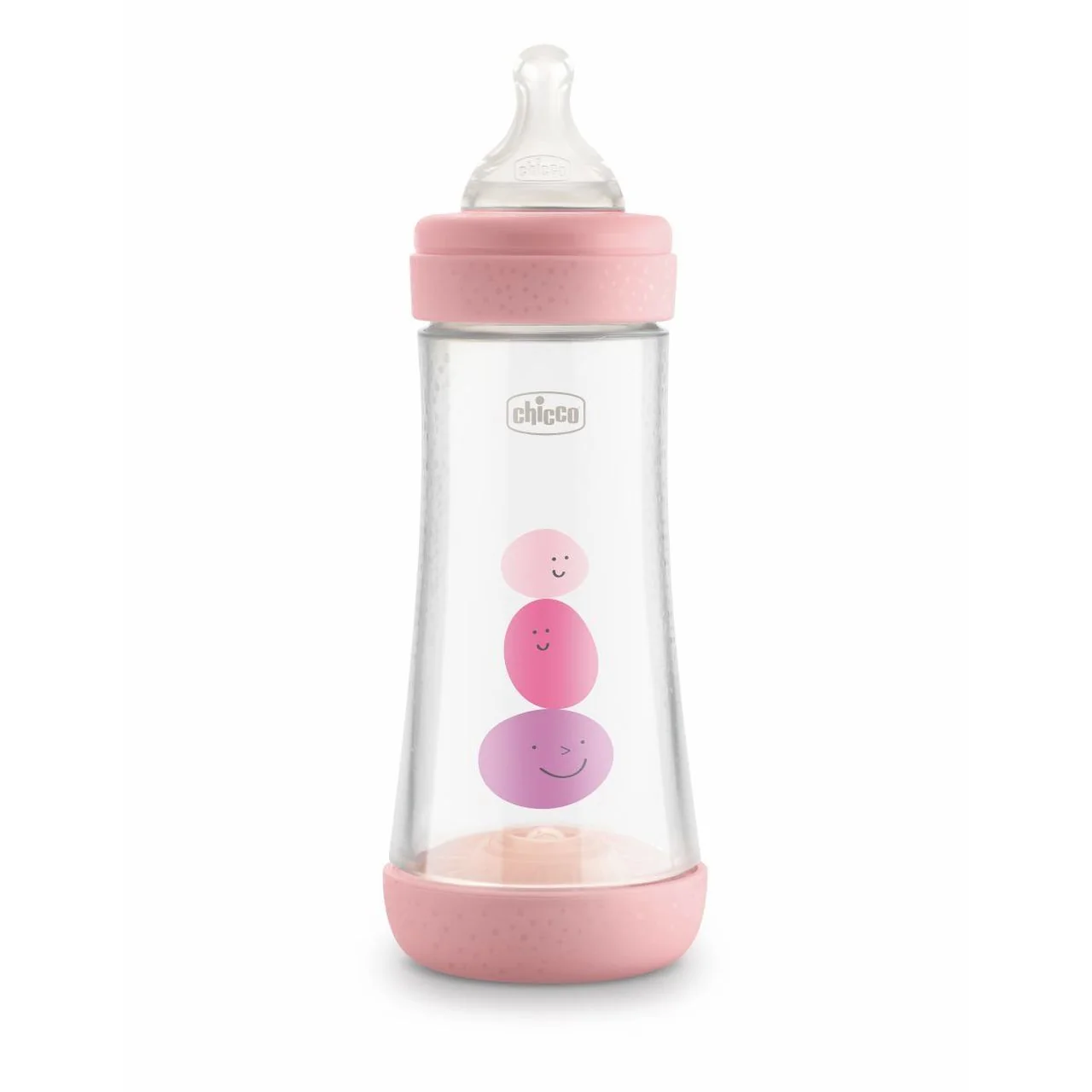 CHICCO Fľaša dojčenská Perfect 5 silikón, 300 ml dievča 1×1 ks, dojčenská fľaša 300 ml