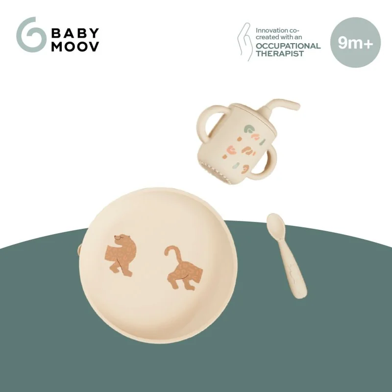 Babymoov silikónová jedálenská sada Grown-Up MEAL SET Little Roar