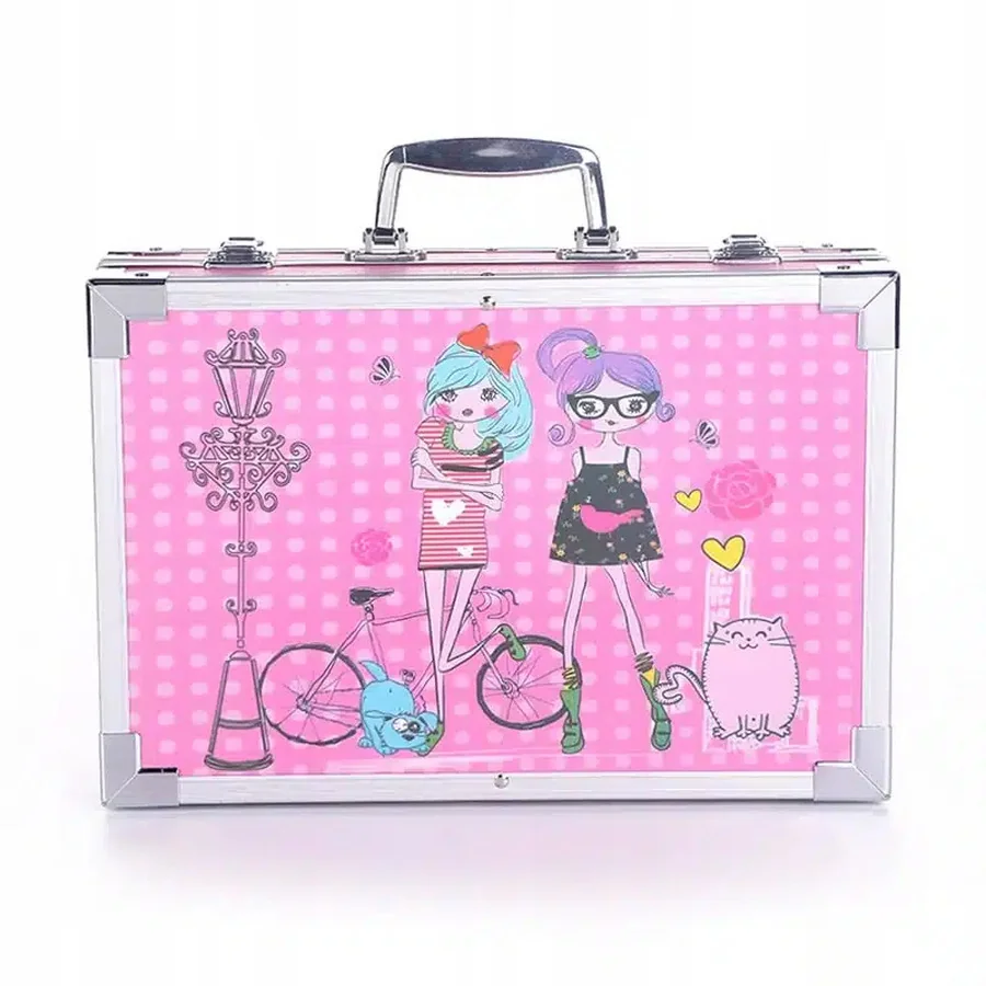 MG Art Suitcase Girl sada pre maľovanie v kufríku pre deti 145ks, ružová vá