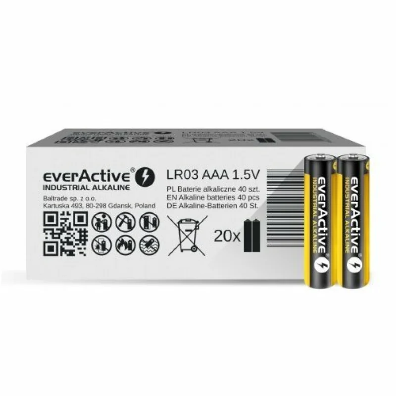 everActive - Alkalické batérie LR03 / AAA blister 40 ks