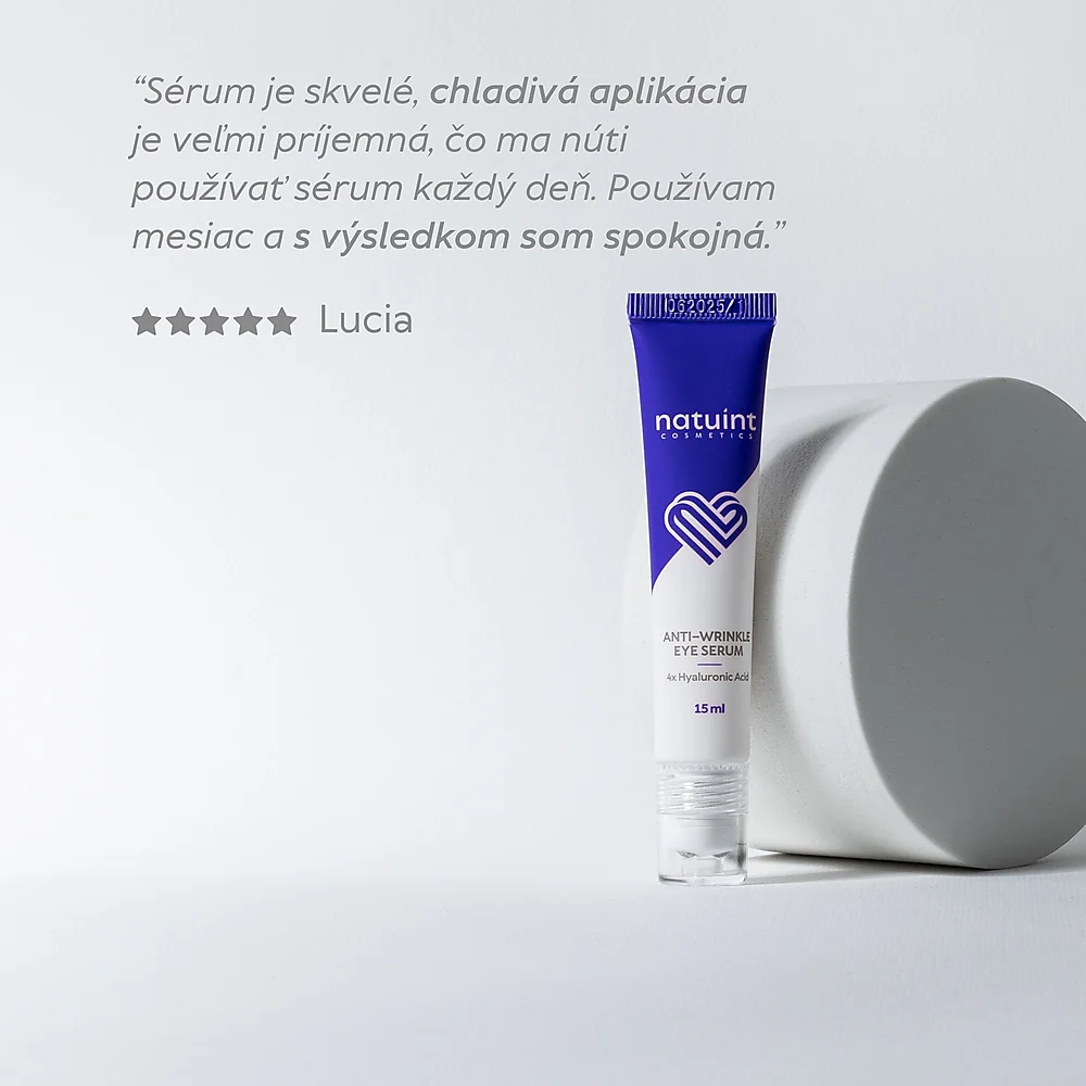 Natuint cosmetics - Očne sérum 4x kyselina hyalurónová Anti-wrinkle eye serum - 4x Hyaluronic acid