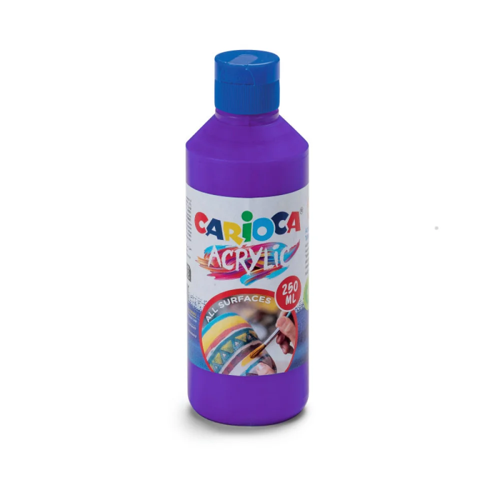 Akrylová farba prémiovej kvality Carioca 250 ml fialová-CARIOCA