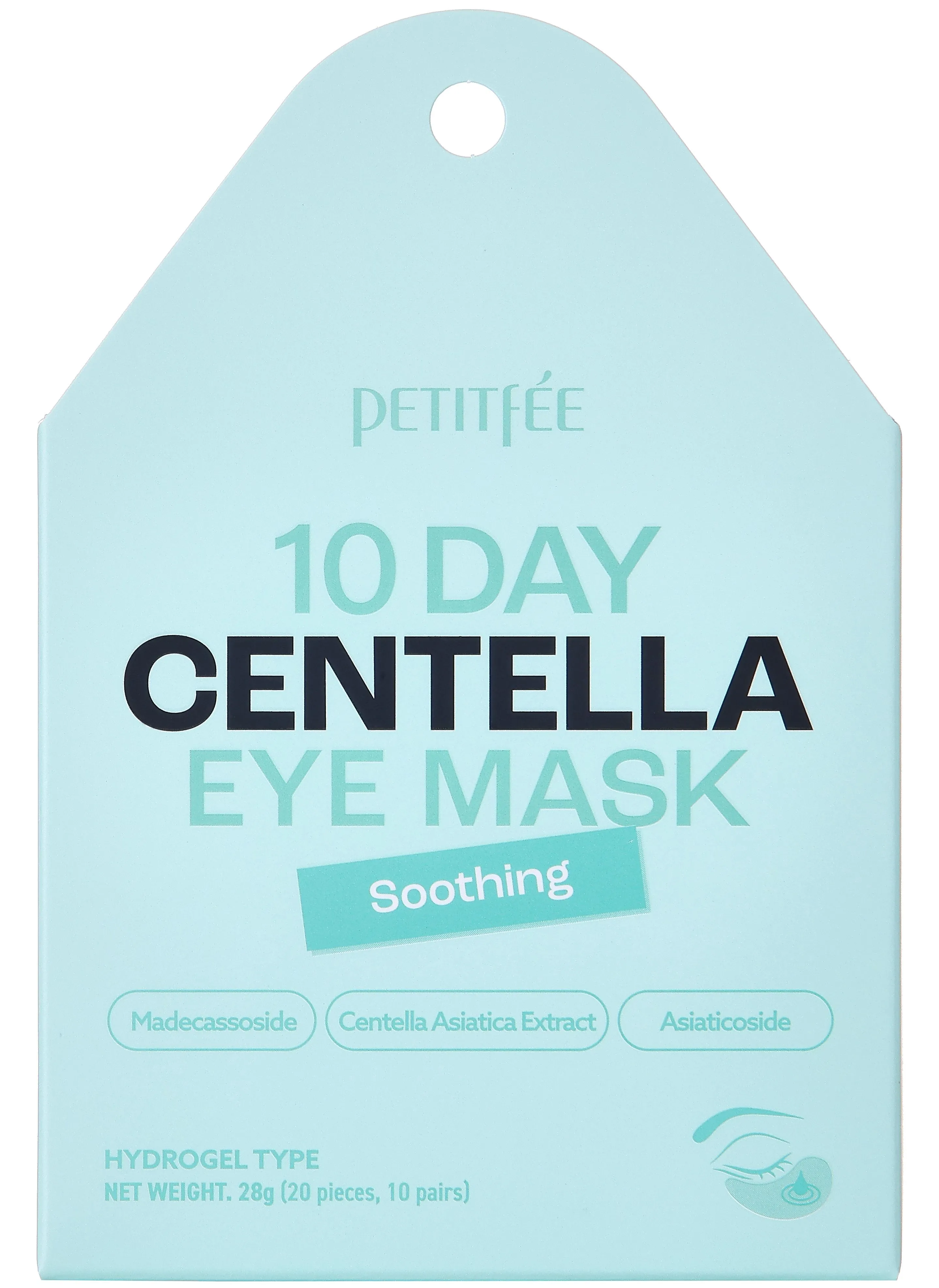 Petitfee & Koelf 10 Day Centella Eye Mask Soothing 1,4 g * 20 pcs