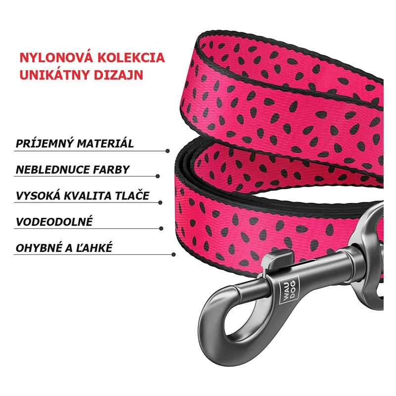 Nylonové vodítko kárované 122cm, Veľkosť: L