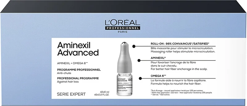 L´Oréal Professionnel Program proti vypadávaniu vlasov Série Expert Aminexil Advanced 42 x 6 ml 1×6 ml, program proti vypadávaniu vlasov