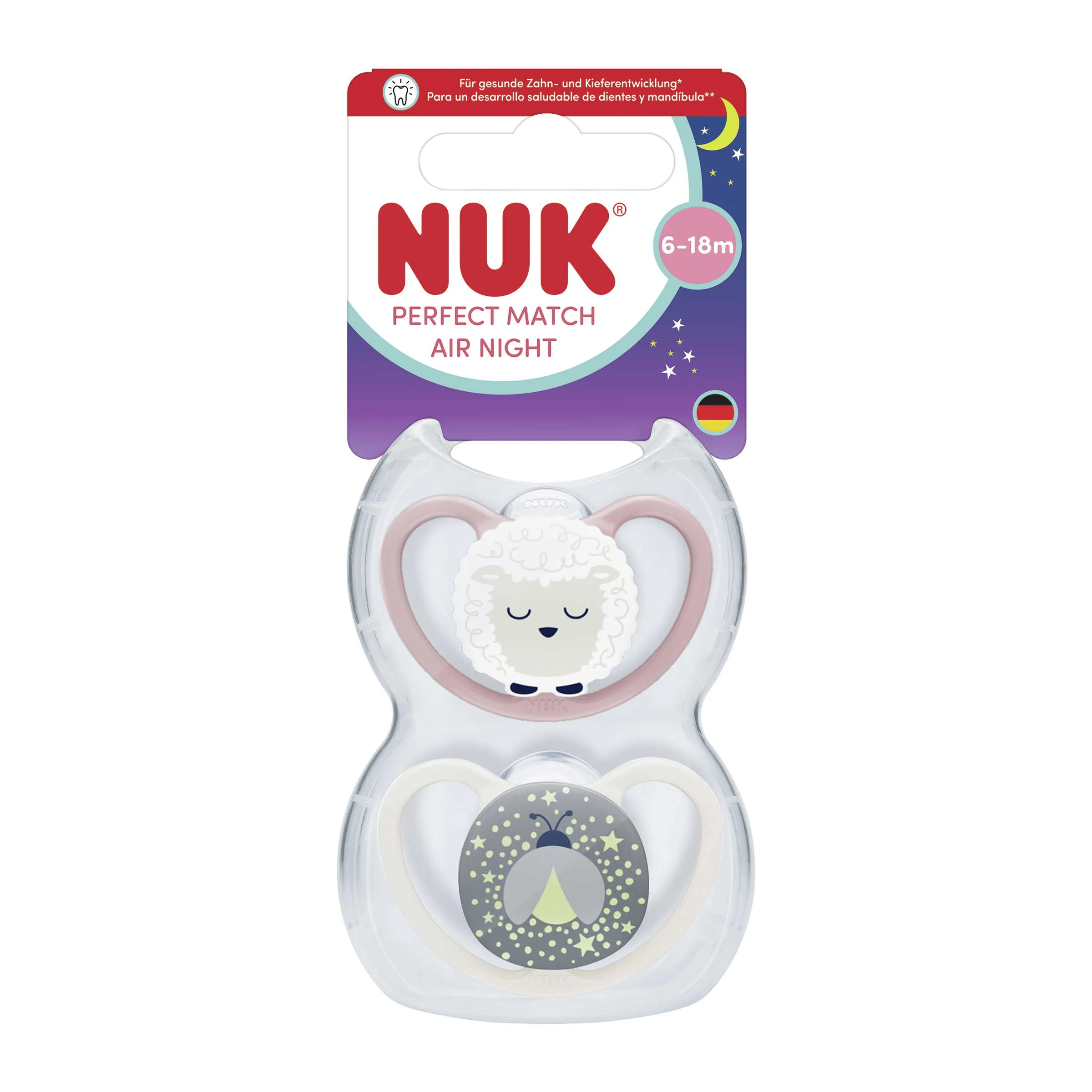 NUK cumlík Perfect Match AIR Night SHEEP 6-18m 2ks 2 ks