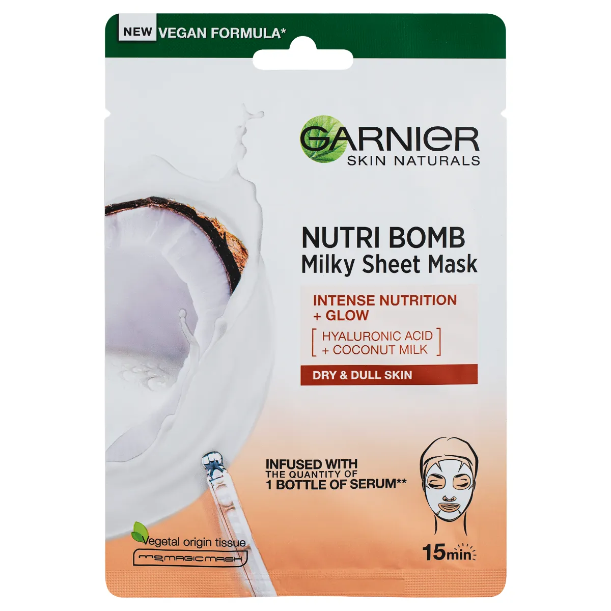 Garnier Nutri Bomb kokos 1×32 g, pleťová maska