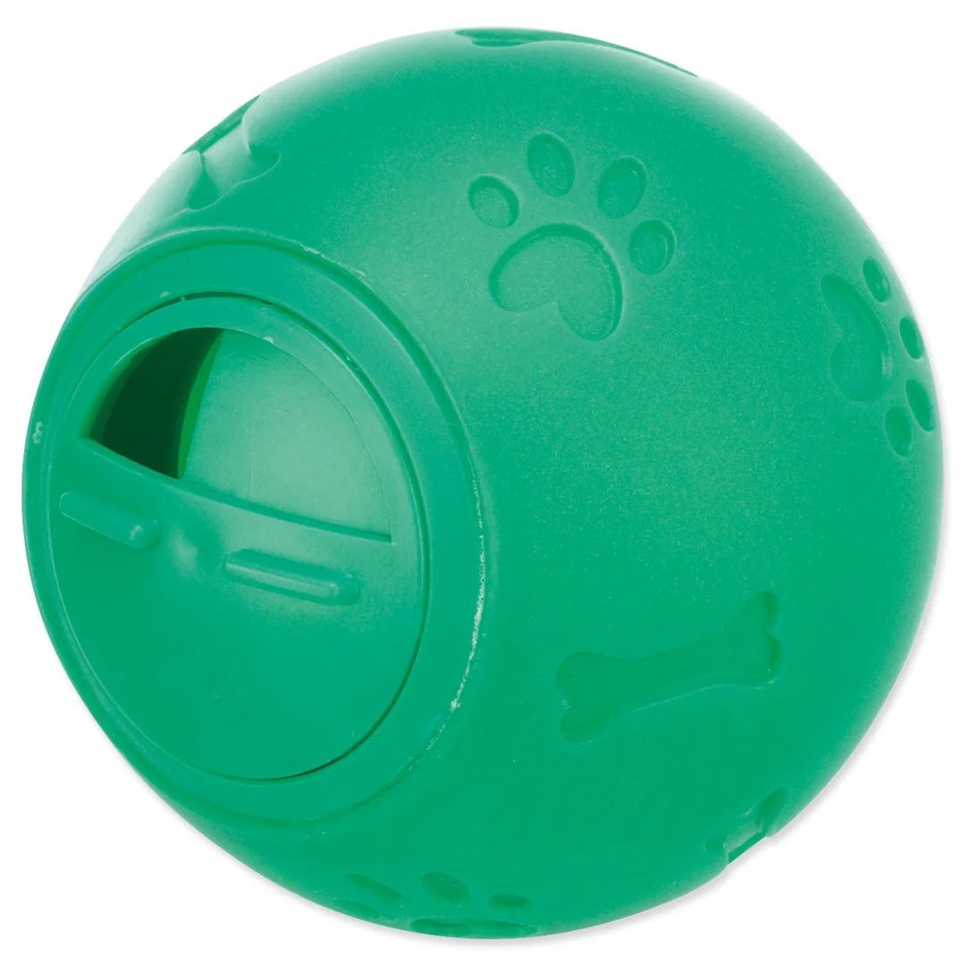 Hračka Trixie lopta na pamlsky plast, vzor labka/kosť 7cm