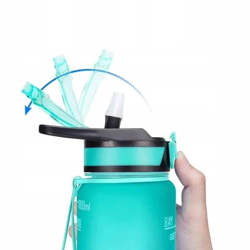 Livefy fľaša na vodu Motivation 1l, zelená/ružová