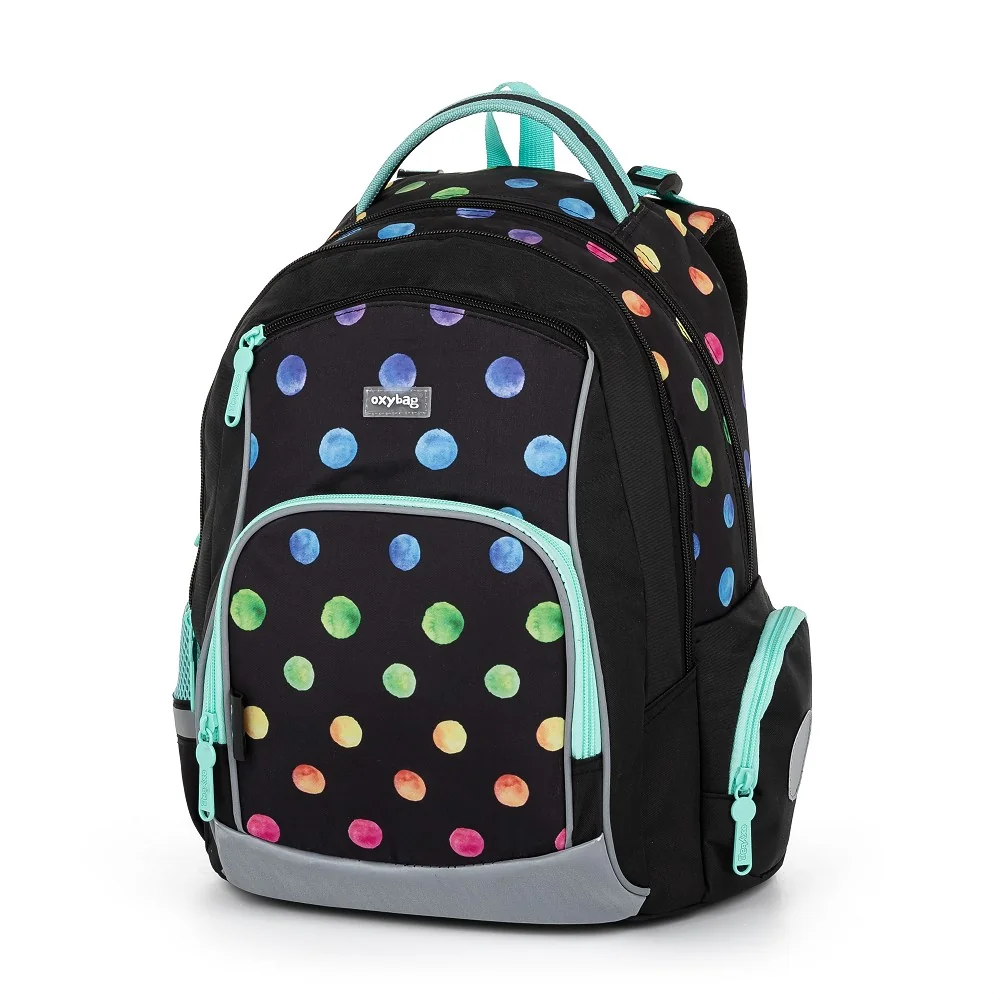 Školský batoh OXY GO Dots bodkovaný, ergonomický