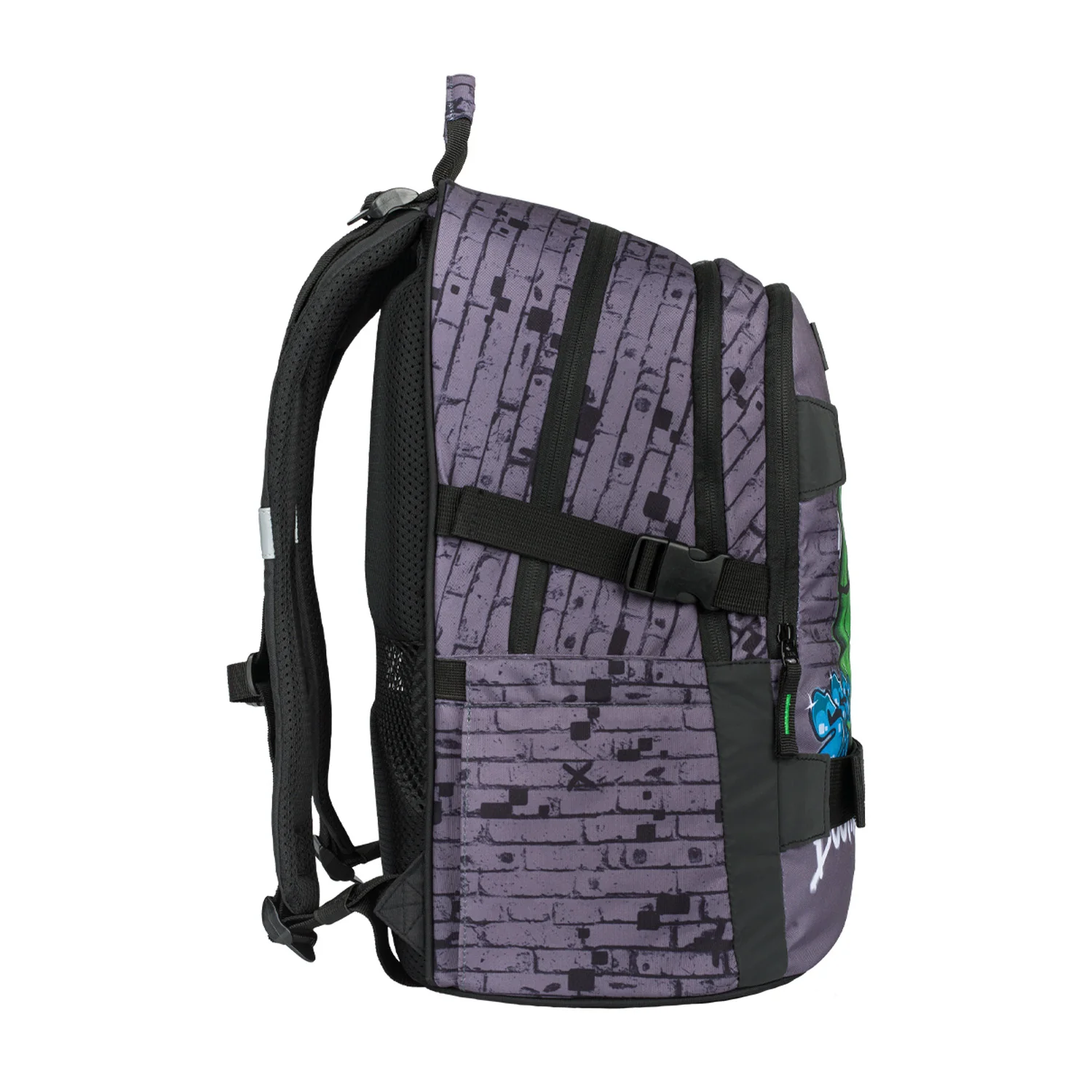 Baagl Školský batoh Skate Minecraft TNT modrý, ergonomický