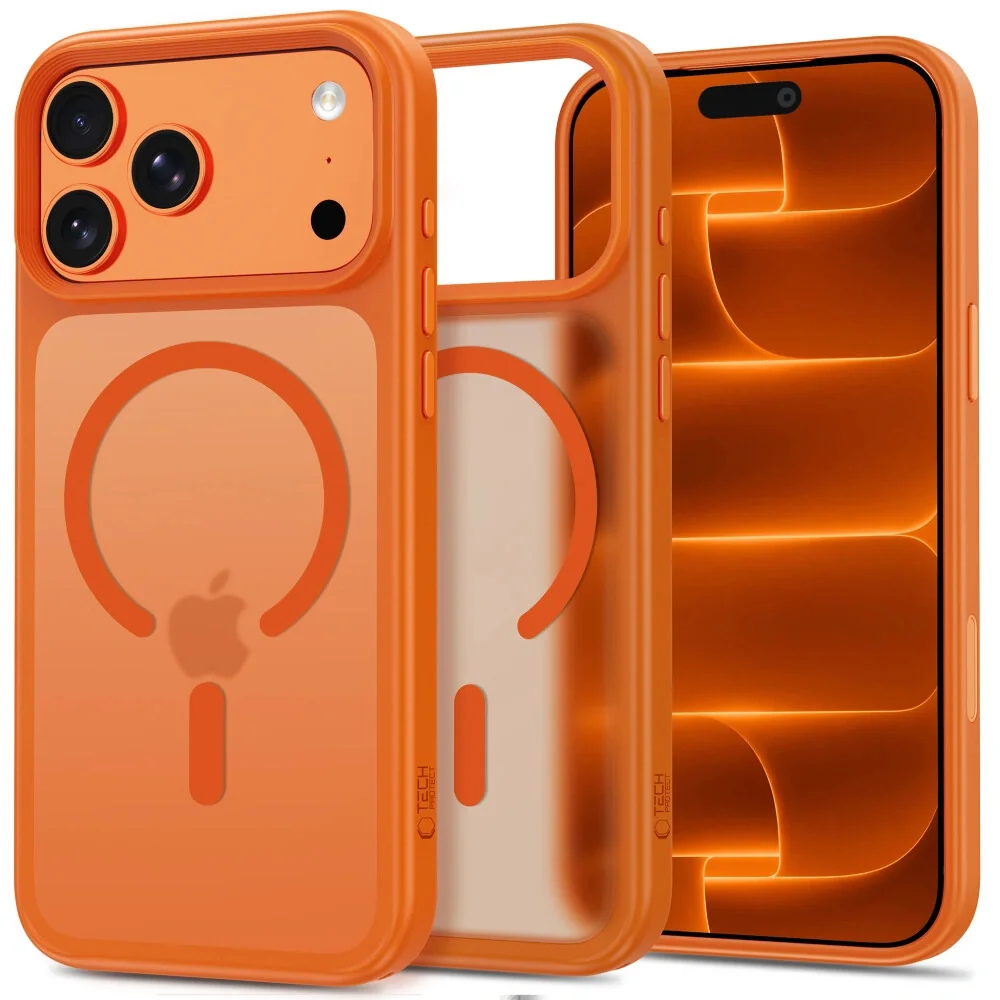 Tech-Protect MagMat MagSafe CC kryt na iPhone 17 Pro Max / 18 Pro Max, oranžový