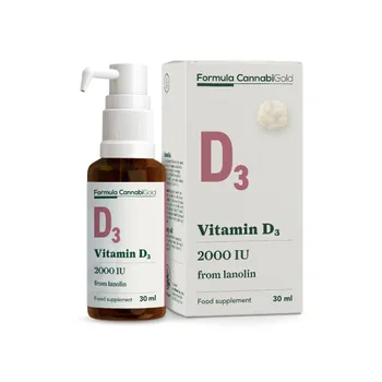 Vitamín D3 z Lanolínu Konopný Bylinný Extrakt 30ml 1×30 ml