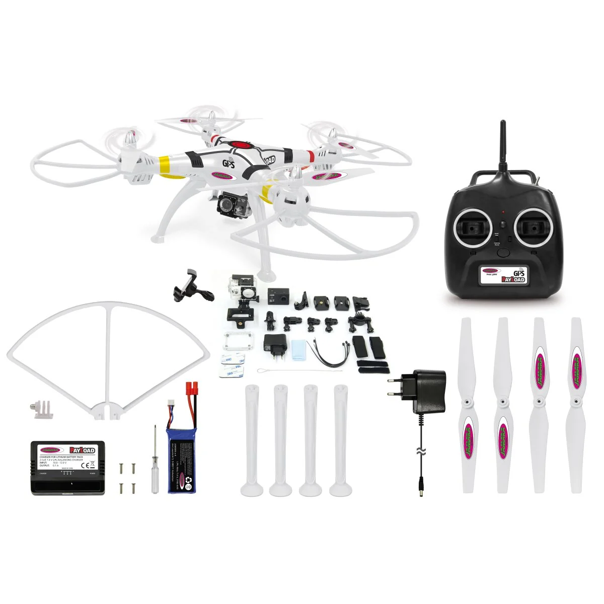 Jamara Dron Payload GPS s výškovým držaním s Full HD FPV WiFi a funkciou návratu domov
