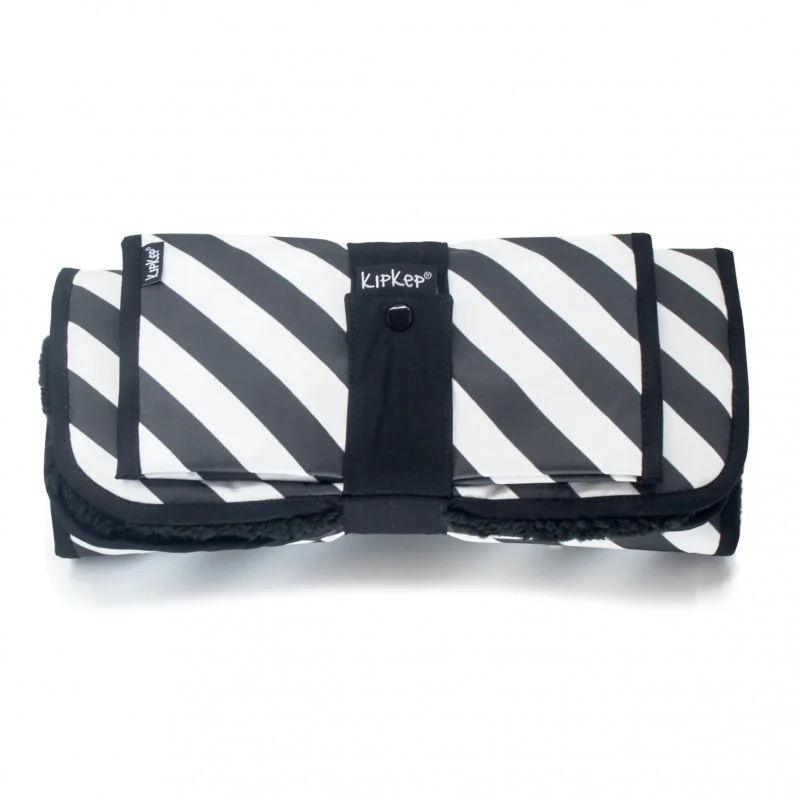 KipKep prebaľovací set NAPPER COMBI-SET Black Stripes (kožúšok)