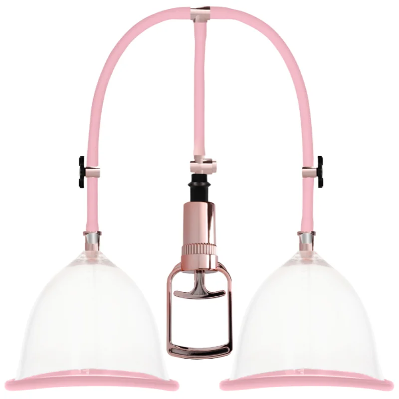 Vakuová pumpa na prsa Rose Gold, L