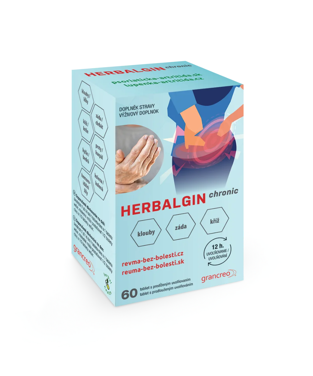 HERBALGIN chronic 1×60 tbl, výživový doplnok pre ľudí s dlhodobým zápalom v tele