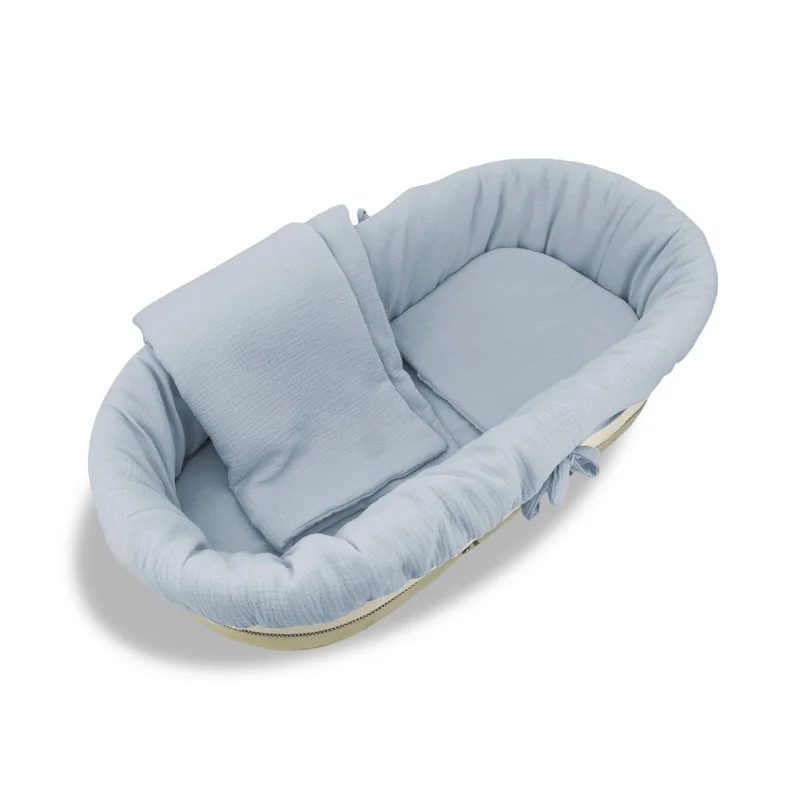 Mušelínová sada do hlbokej korby kočíka 4v1 Nature - jeans