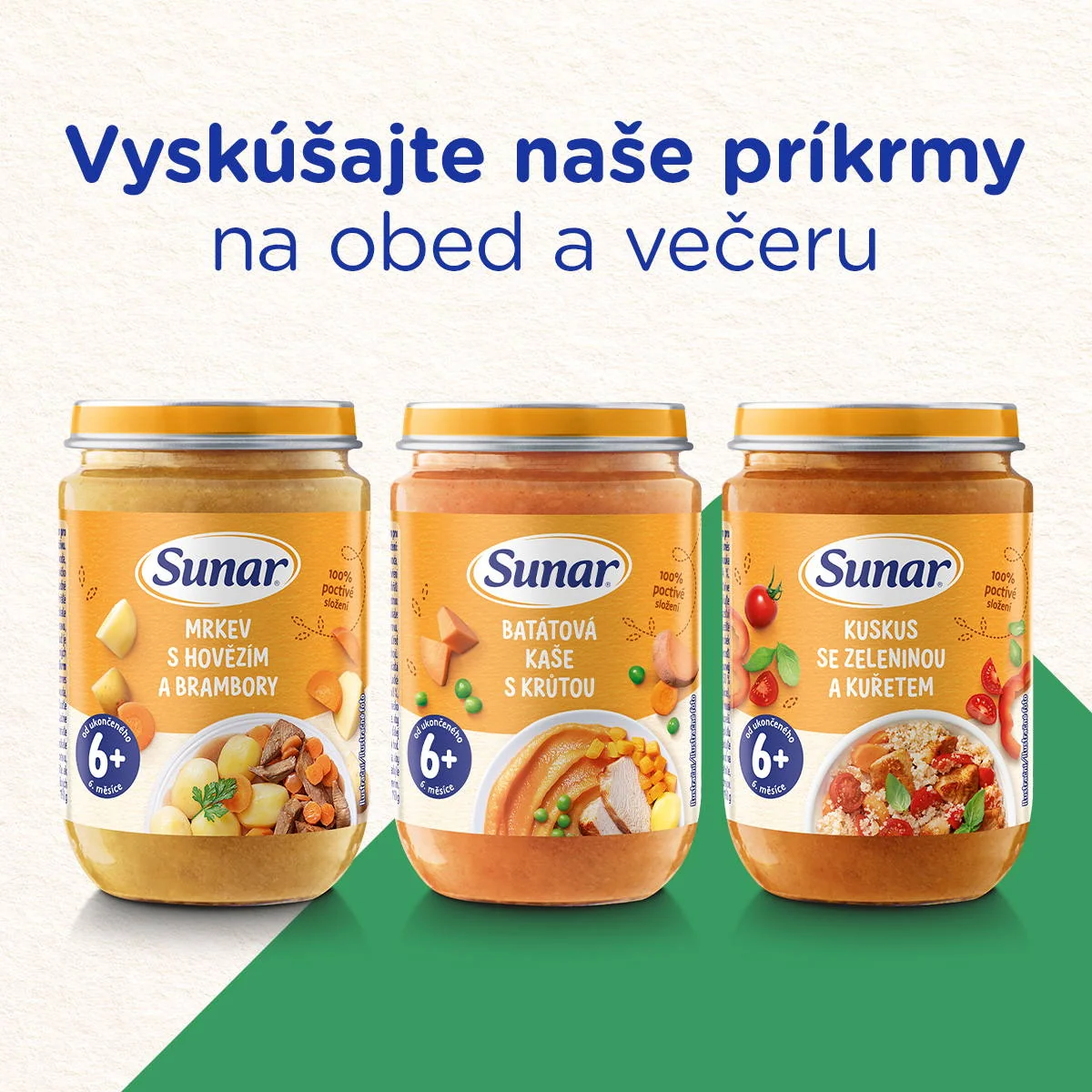 Sunar príkrm bataty s kuracím mäsom 6m+ 120 g