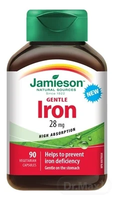 JAMIESON GENTLE IRON KOMPLEX 1×90 cps, výživový doplnok