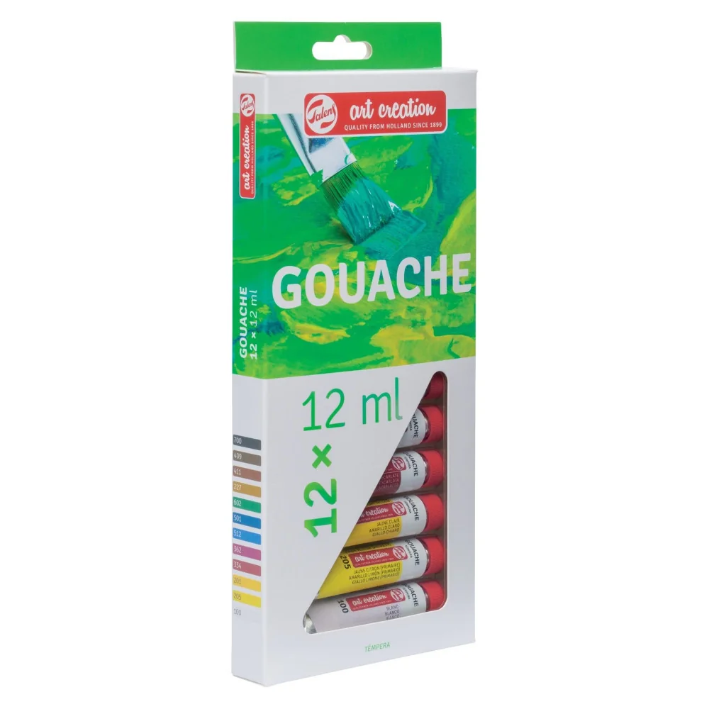 Temperové farby gvaš, 12 ks