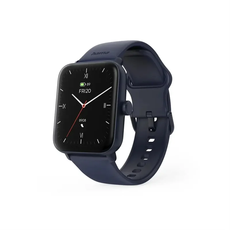 Hama 6010, smart hodinky GPS, telefonovanie, vode odolné IP68/3 ATM, Siri/Google Assistant, modré