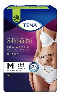 TENA Silhouette Normal Low Waist Blanc M 1×6 ks, inkontinenčné spodné prádlo pre ženy
