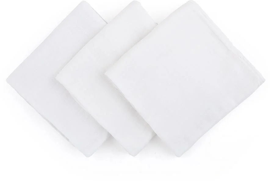 PETITE&MARS Sada plienok bambusová mušelínová 3ks Moussy Total White, 68 x 68 cm 1×3 ks, sada plienok