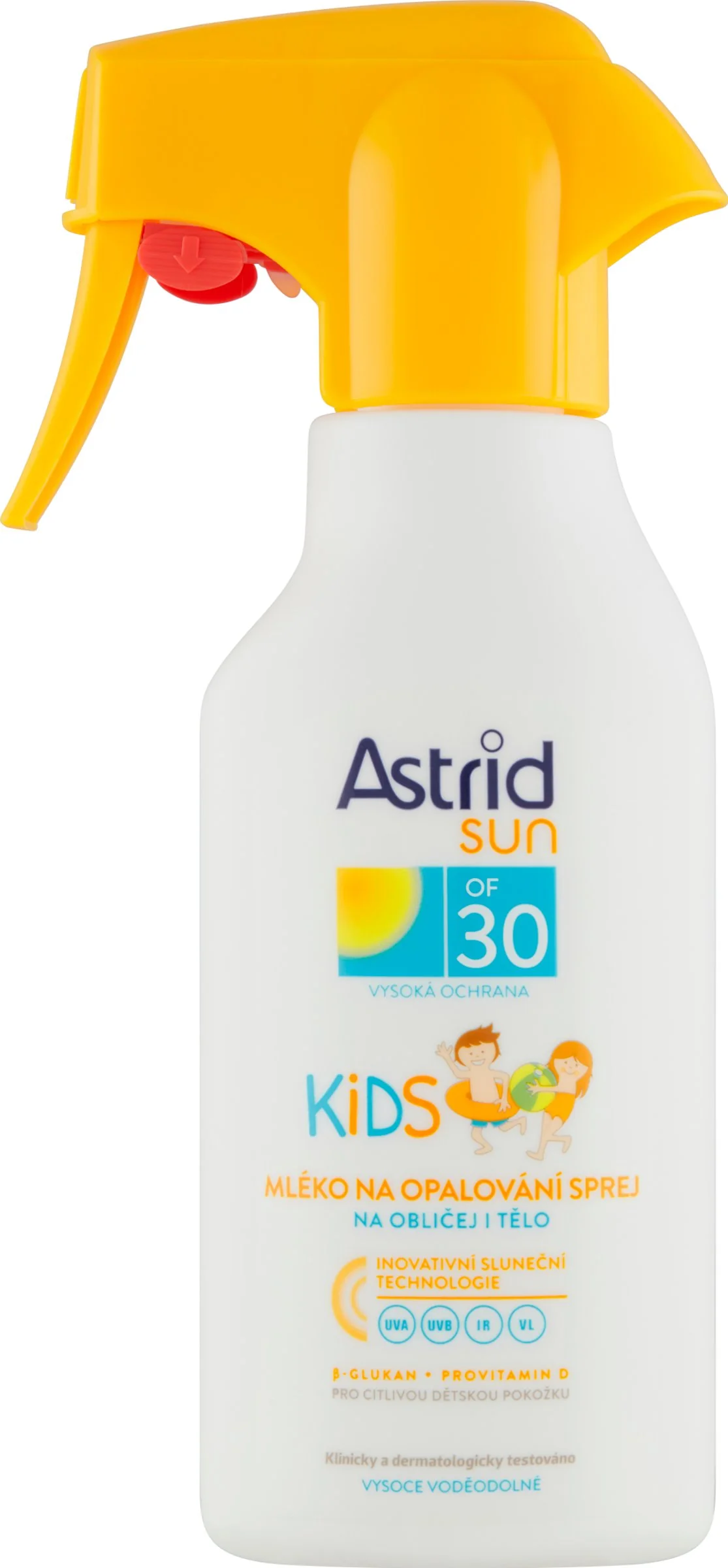 ASTRID SUN Detské mlieko na opaľovanie OF 30 1x200 ml, mlieko na opaľovanie