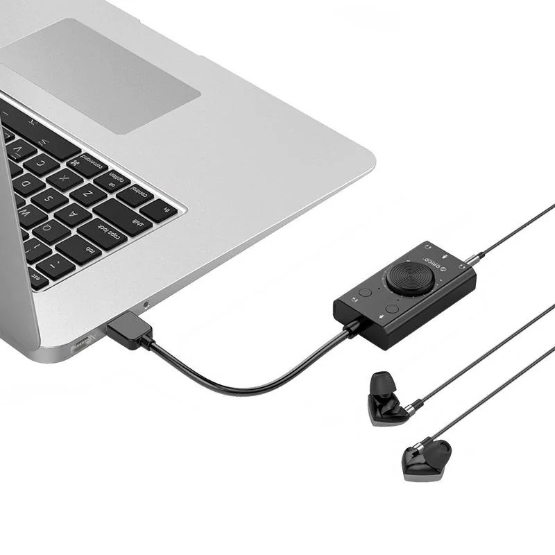 Orico SC2 externá zvuková karta USB, čierna