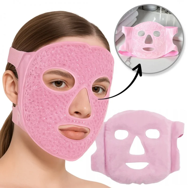 Livefy Mask obojstranná gélová maska na tvár, ružová