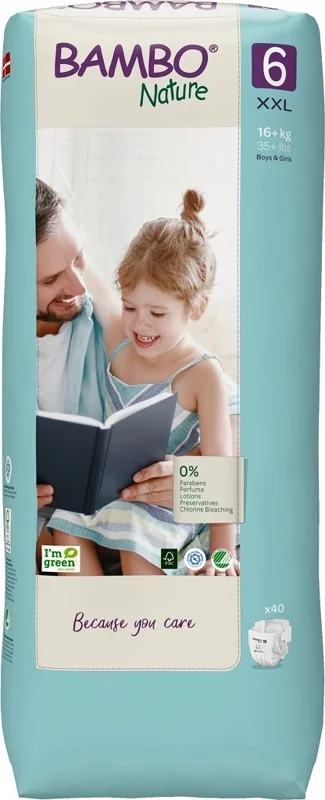 BAMBO Nature Plienky jednorazové 6 XXL (16 kg+) 40 ks 1×40 ks