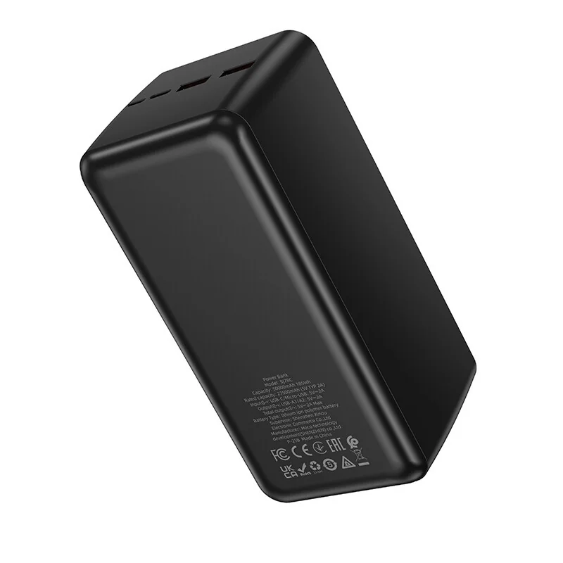 Borofone BJ80C Power Bank 50000mAh 2x USB / USB-C QC 22.5W, čierny