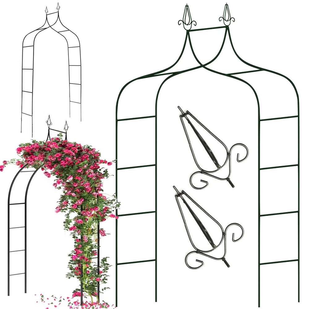 Záhradná pergola kovová 255 × 140 × 38 cm – dekoratívna opora pre popínavé rastliny