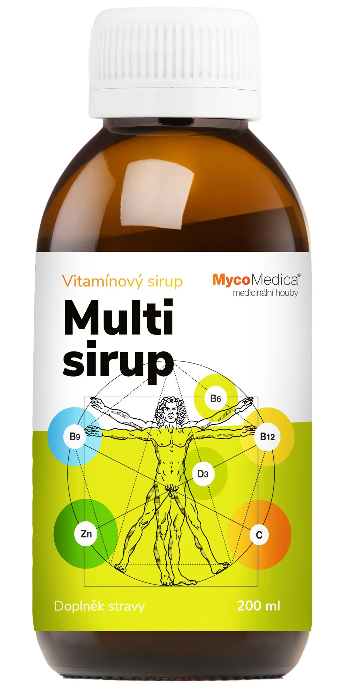 Mycomedica Multi Sirup 200ml 1×200 ml, výživový doplnok