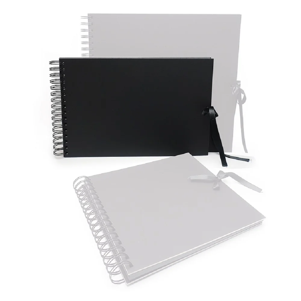 Scrapbook A4, album na fotky a výstrižky 30 × 21 cm, čierny