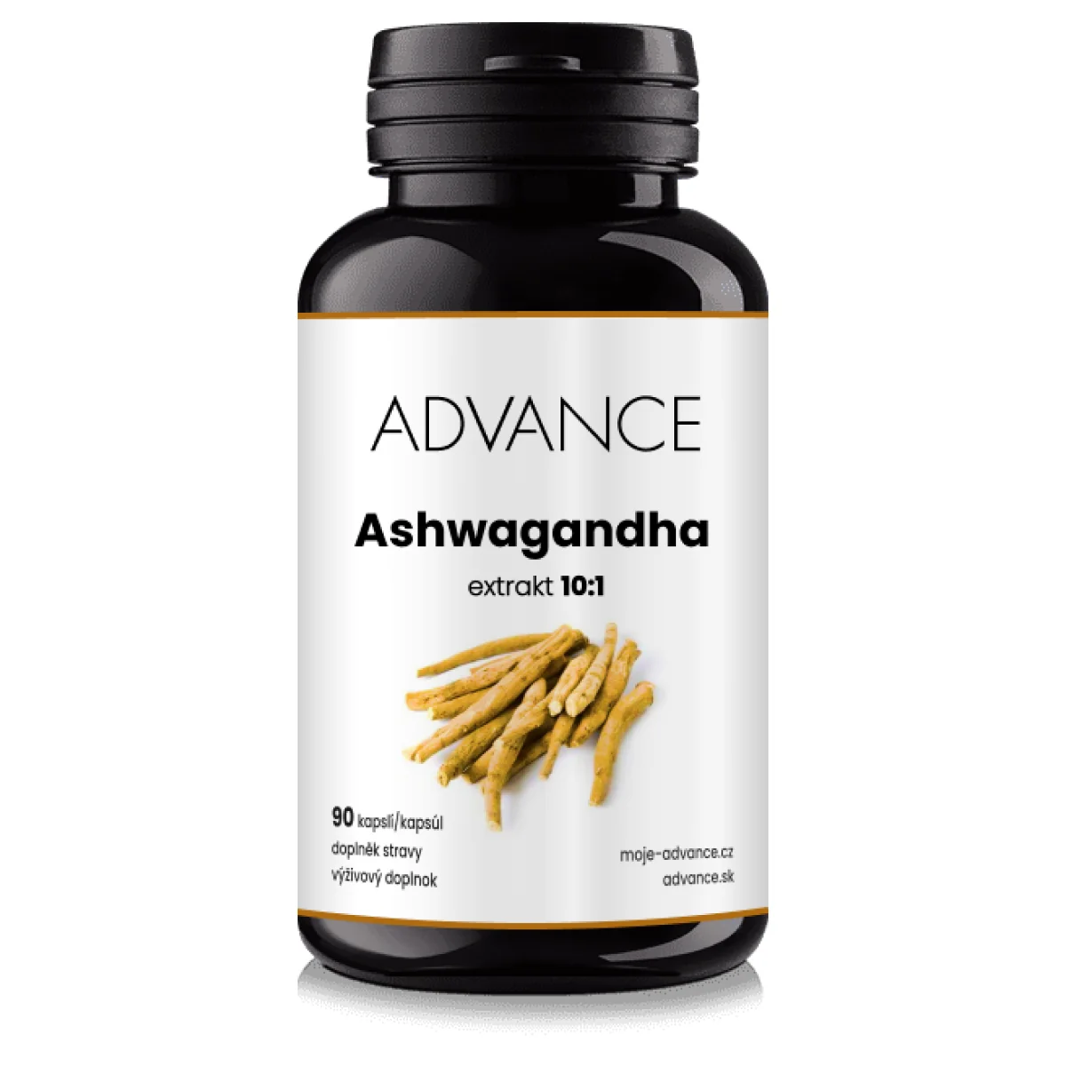 ADVANCE Ashwagandha 90 kapsúl - extrakt 10:1 1×90 cps, výživový doplnok
