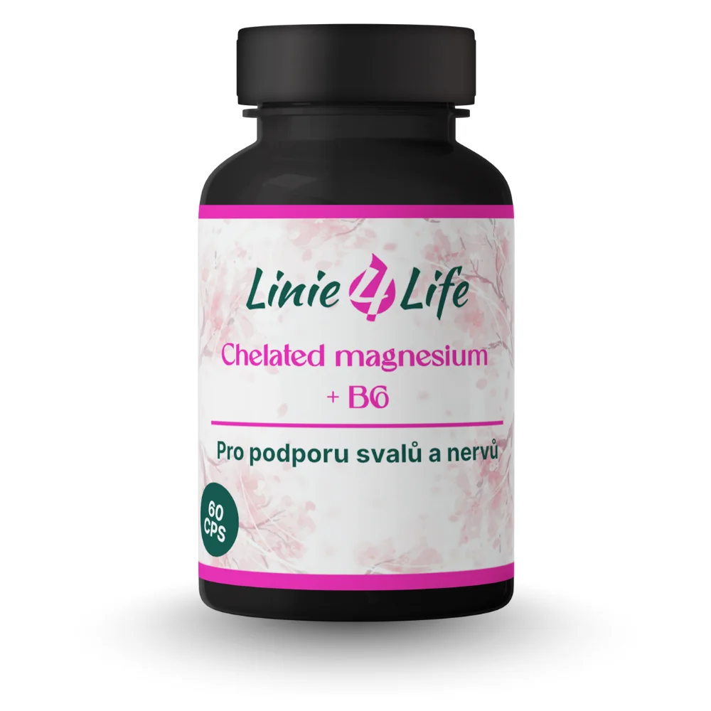Linie4life CHELATED MAGNESIUM 1600 mg + vitamín B6 60 kapsúl/30 dní