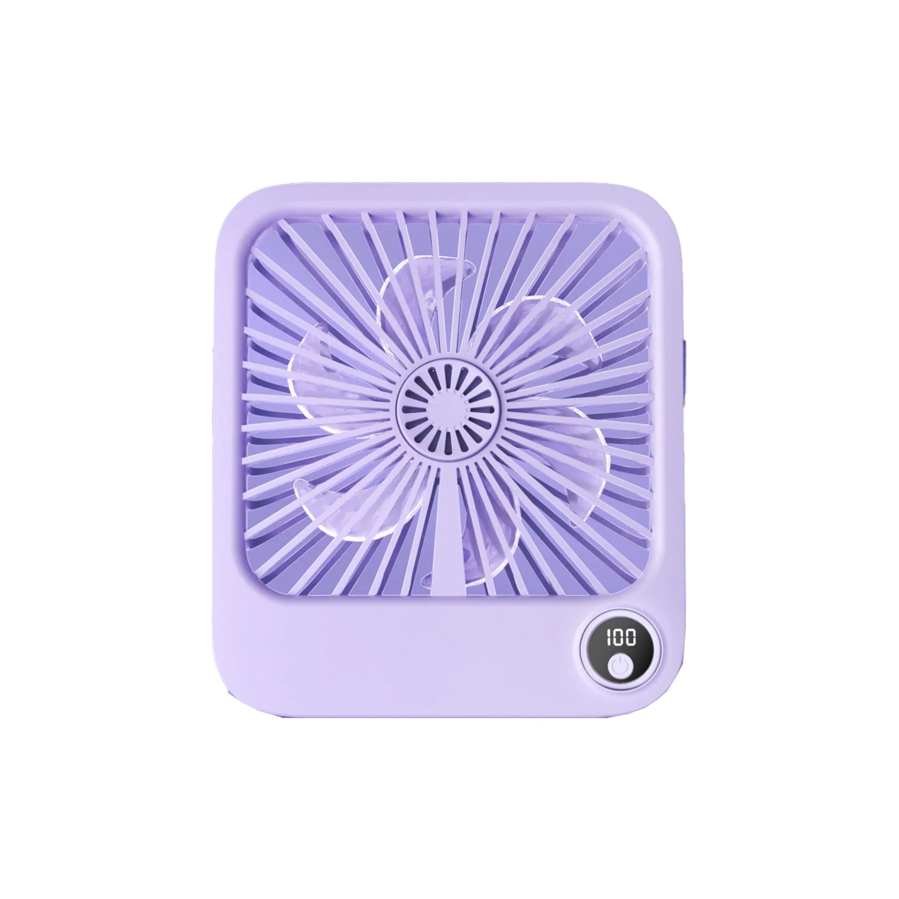 Stolový ventilátor s nastaviteľným stojanom a displejom, fialový