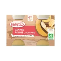 BABYBIO Príkrm jablko banán (2x 130 g)