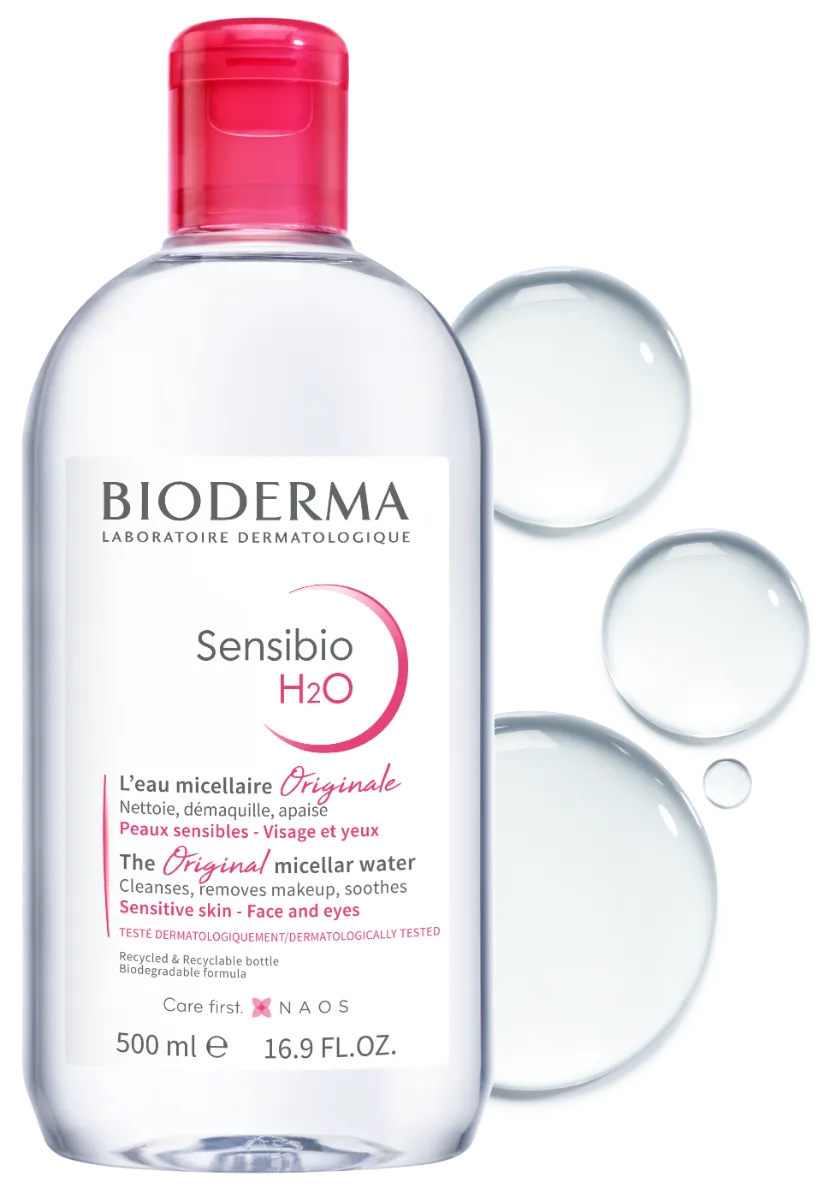 Bioderma Sensibio H2O 1×500 ml, originálna micelárna čistiaca voda pre každý typ pleti