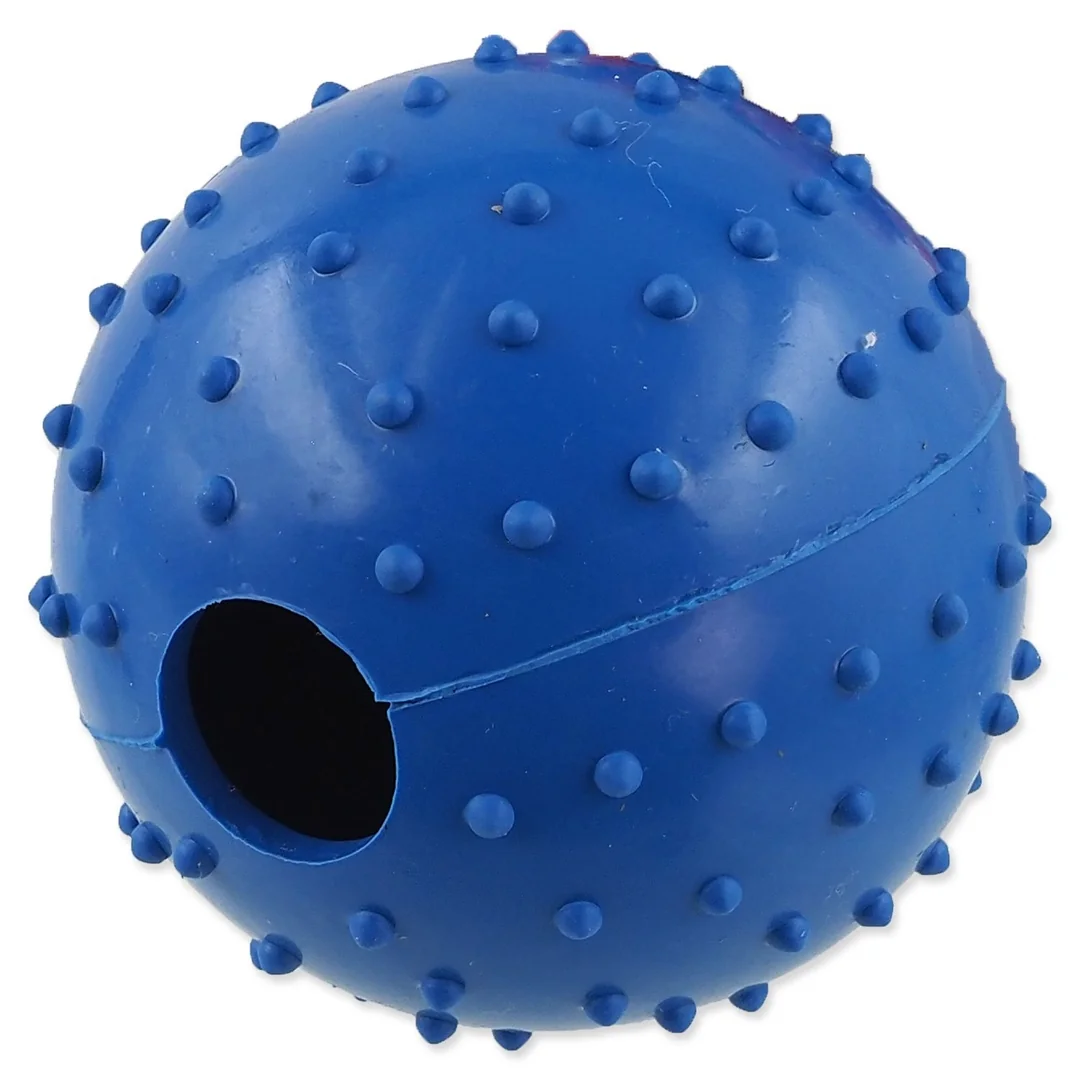 Hračka Dog Fantasy lopta gumová s povrazom mix farieb7x30cm