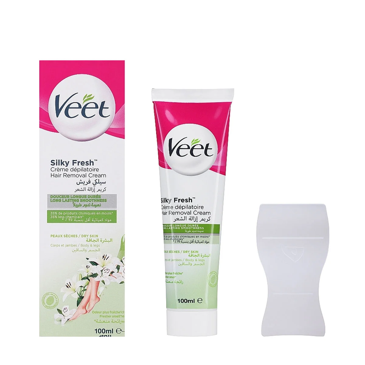VEET depilačný krém 100ml – suchá pokožka depilačný krém, 1x100ml