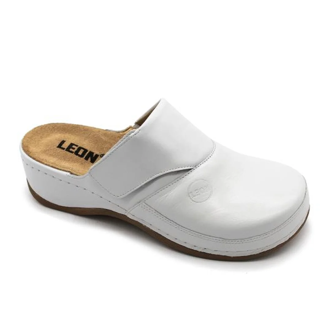 Leon 2019 Dámska zdravotná celokožená obuv uzavretá 39 - 25,5cm, biela, 5,0 cm
