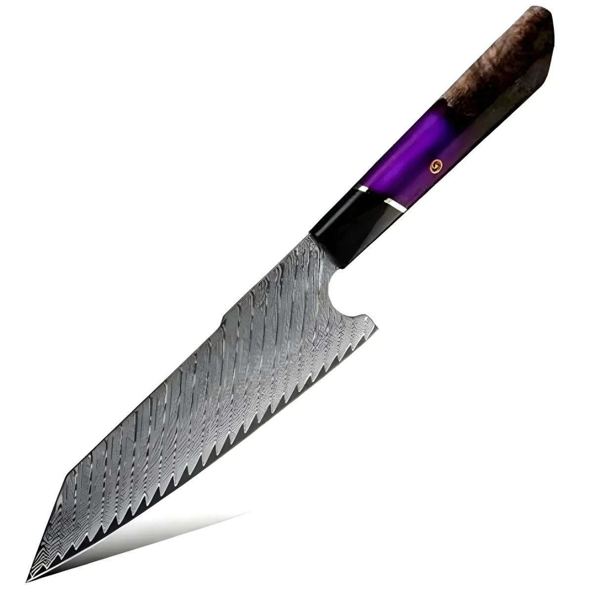 Damaškový kuchynský nôž Kiritsuke čepeľ 21,5cm, oceľ VG-10