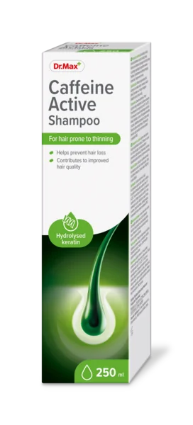 Dr. Max Caffeine Active Shampoo 1×250 ml, šampón na vlasy s obsahom kofeinu