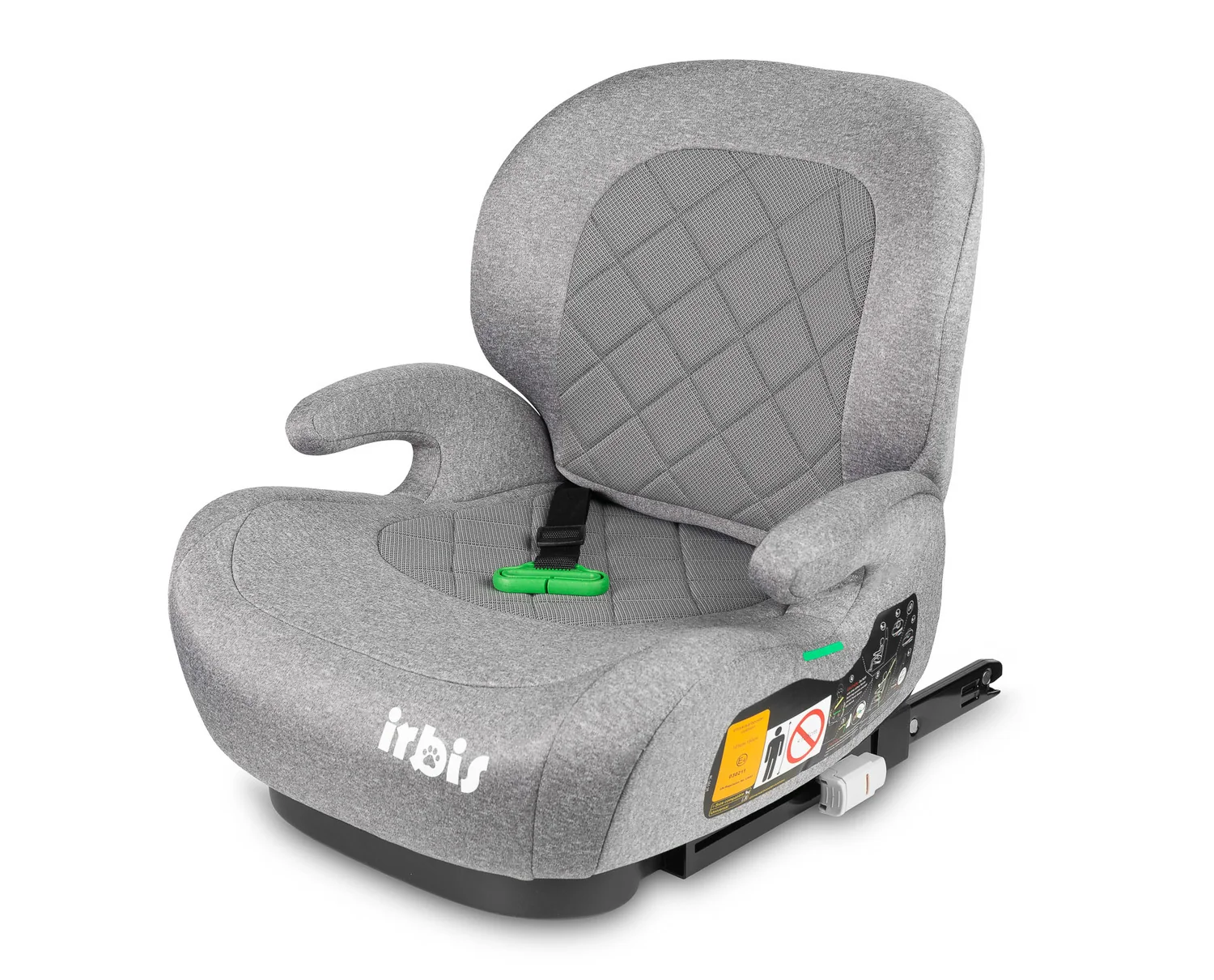 Podsedák, autosedačka Irbis i-Size 125–150 cm s ISOFIX – šedá
