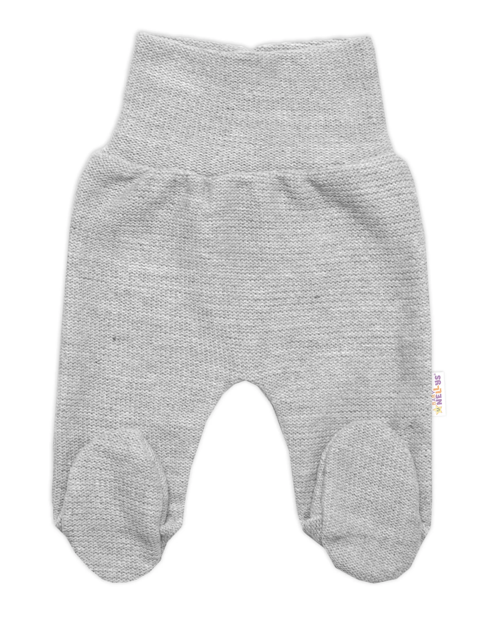 Pletené dojčenské polodupačky Hand Made, Baby Nellys, sivé