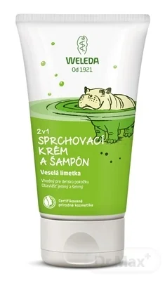 WELEDA 2v1 Sprchový krém a šampón 1×150 ml, veselá limetka